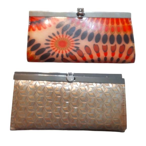 Stylish Multicolor Clutch Set Boho, And Geometric Gold Clutch - Picture 2 of 9